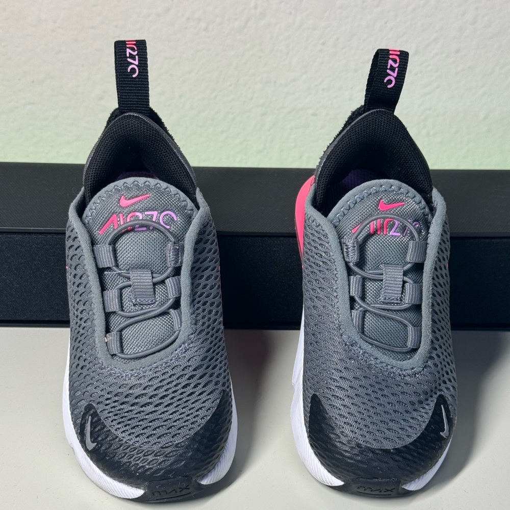 Air Max 270 TD 'Grey Hyper Pink Toddler Girl Size 7C